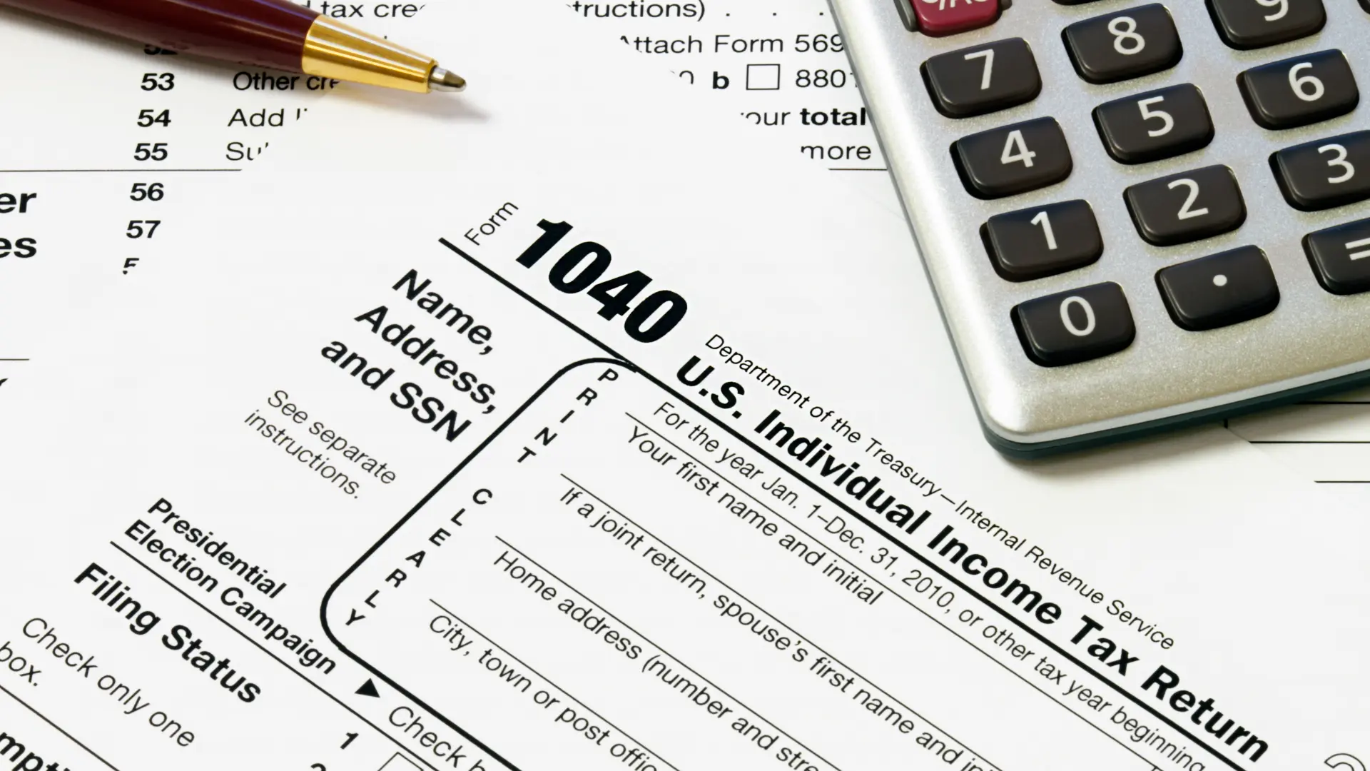 IRS 1040 form