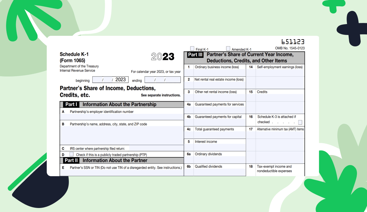 schedule k-1 1065 form filing thumbnail